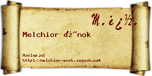 Melchior Énok névjegykártya